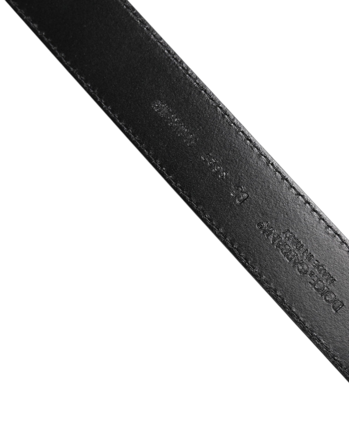 Dolce & Gabbana Calf Leather Belt - Black Silver