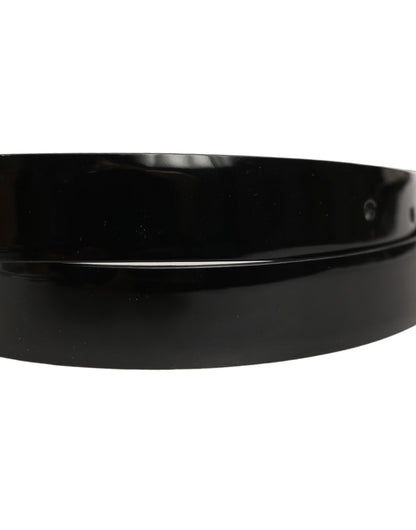 Dolce & Gabbana Leather & Metal Belt - Black Gold