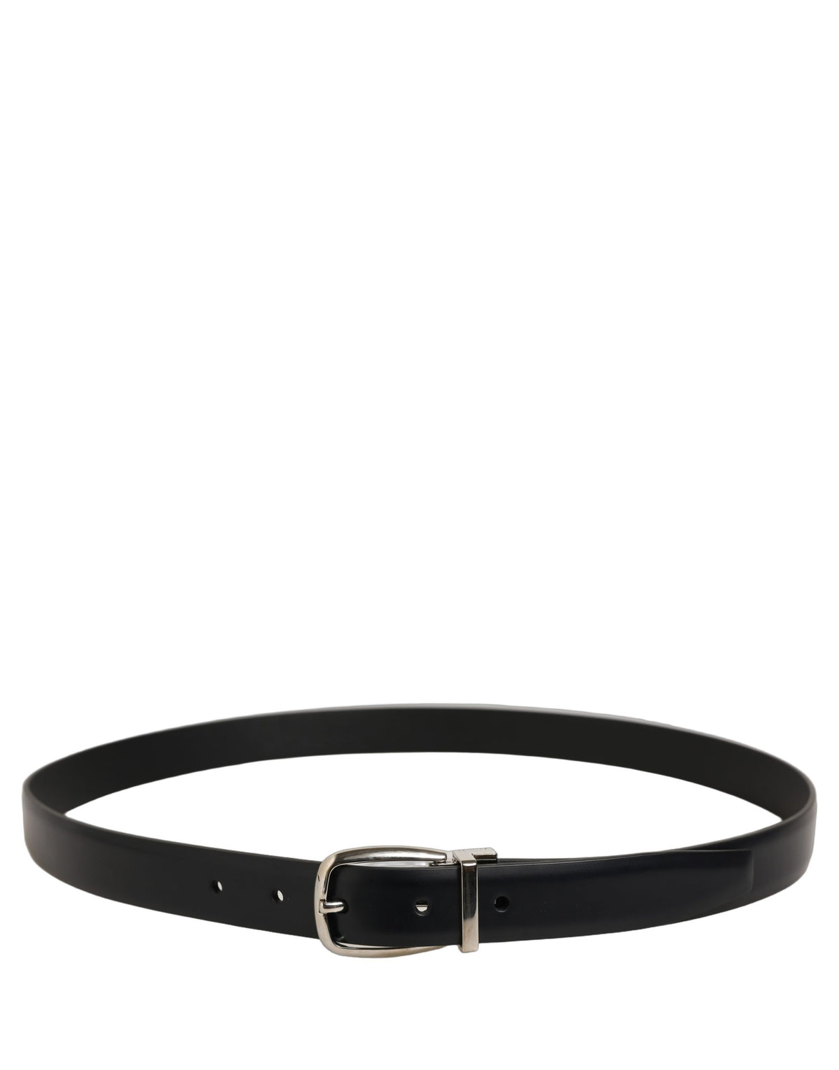 Dolce & Gabbana Calf Leather Belt - Dark Blue Silver