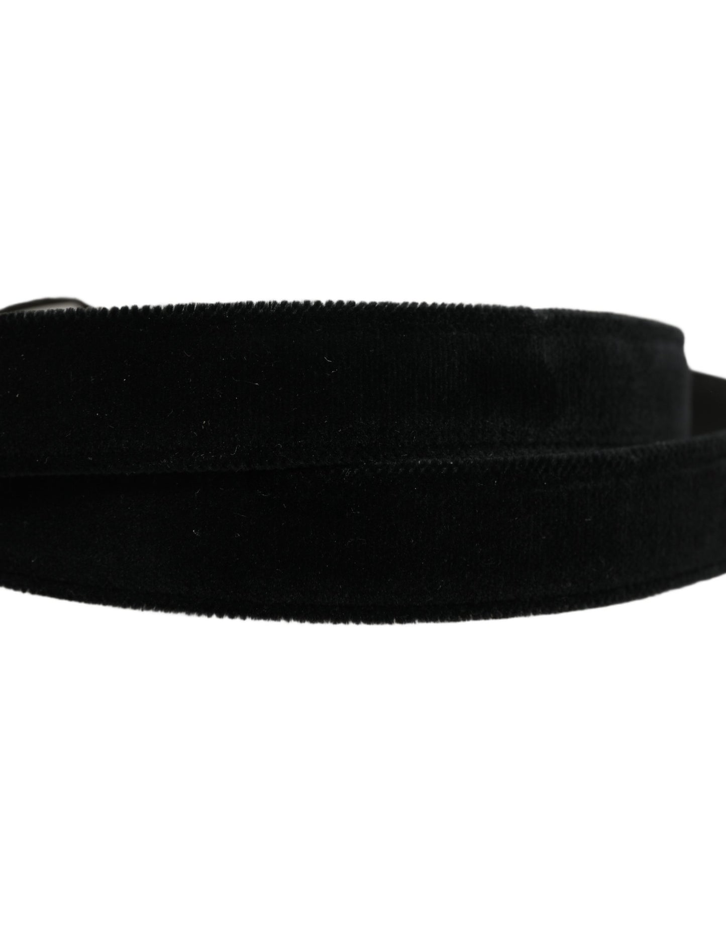 Dolce & Gabbana Black Cotton Metal Buckle Classic Men Belt