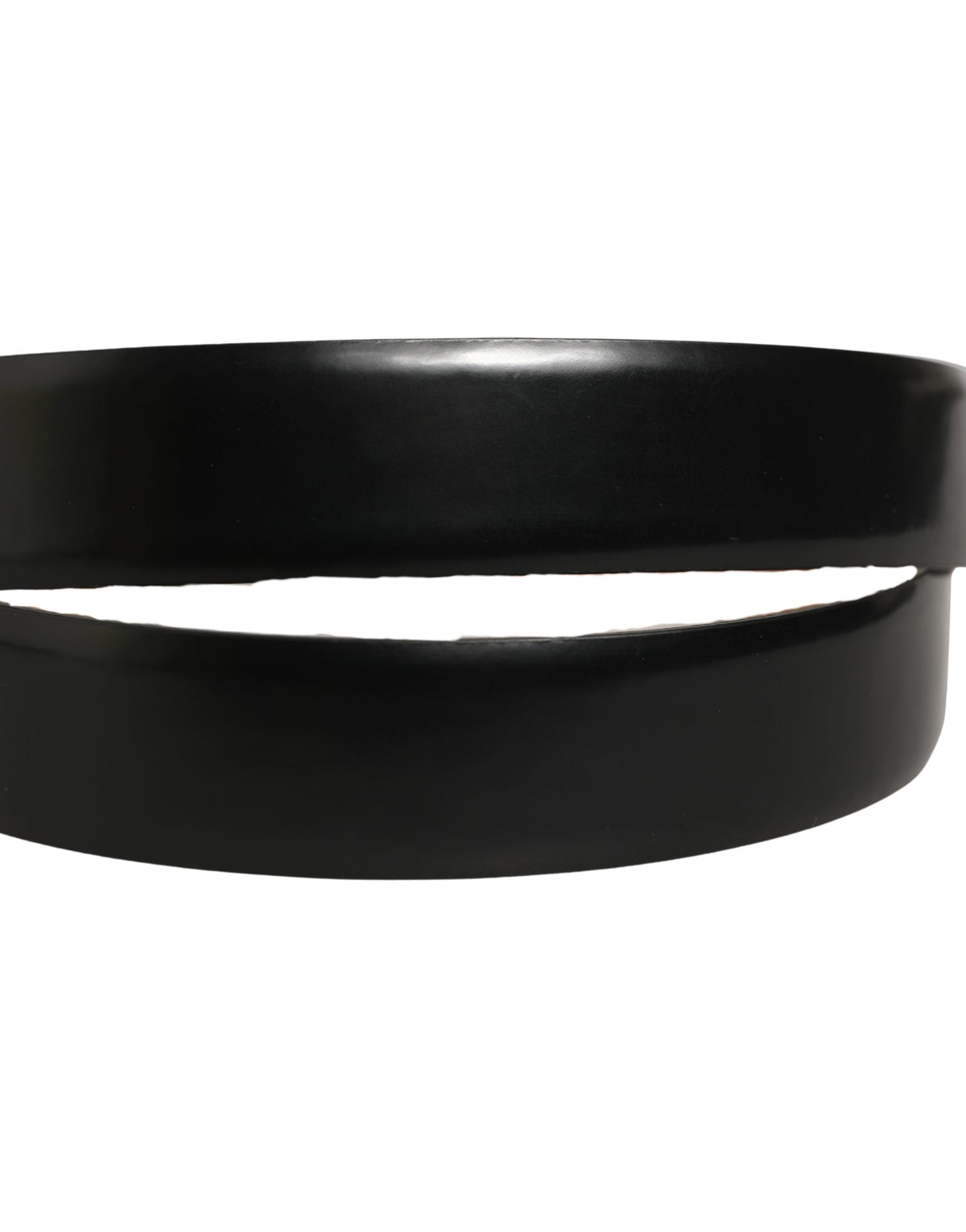 Dolce & Gabbana Calf Leather Belt - Black Silver