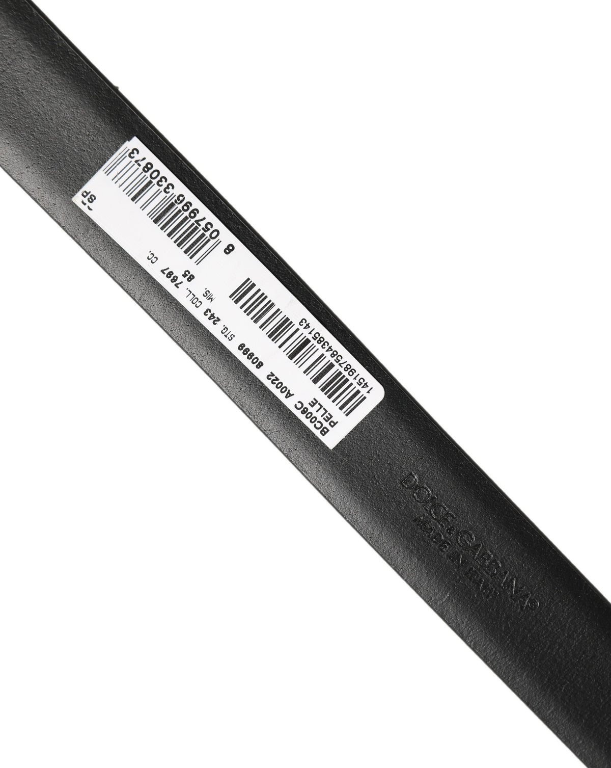 Dolce & Gabbana Leather & Metal Belt - Black Silver