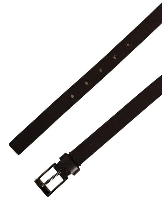 Belt by Dolce & Gabbana for men in calf leather brown & silver presents a artisanal silhouette from the Calf Leather Belt collection, showcasing an artisanal design and refined craftsmanship for a artisanal look.