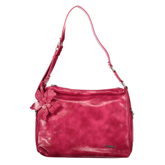 Handbag by Desigual for women in polyurethane pink features a exquisite silhouette, showcasing a secure zipper and exquisite external-pockets, internal-pockets & cardholder with versatile shoulder-strap & adjustable-strap for a exquisite finish.