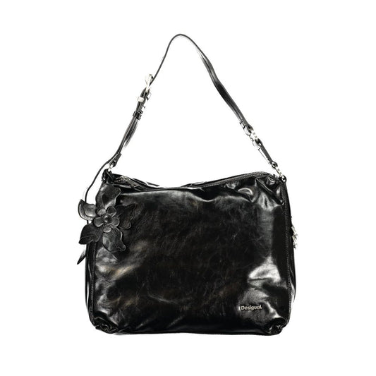 Handbag by Desigual for women in polyurethane black features a exquisite silhouette, showcasing a secure zipper and exquisite external-pockets & cardholder with versatile adjustable-strap & handle for a exquisite finish.
