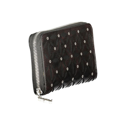Cardholder Wallet by Desigual for women in polyethylene black showcases a distinguished silhouette, artfully capturing the essence of the distinguished Polyethylene Cardholder Wallet design with functional card-organization coin-purse.