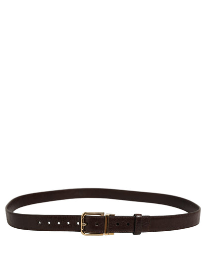 Dolce & Gabbana Calf Leather Belt - Brown Gold