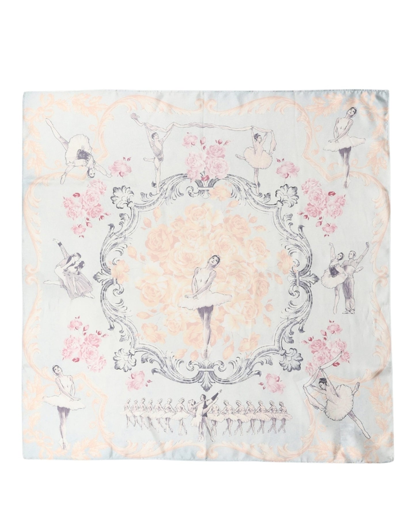 Dolce & Gabbana Men Multicolor Ballerina Floral Foulard Scarf