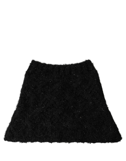 Scarf by Dolce & Gabbana for men in angora cashmere & polyester film fiber black features a timeless silhouette, artfully capturing the essence of the timeless Angora Cashmere & Polyester Film Fiber Neck-Warmer Scarf design for a sophisticated look.