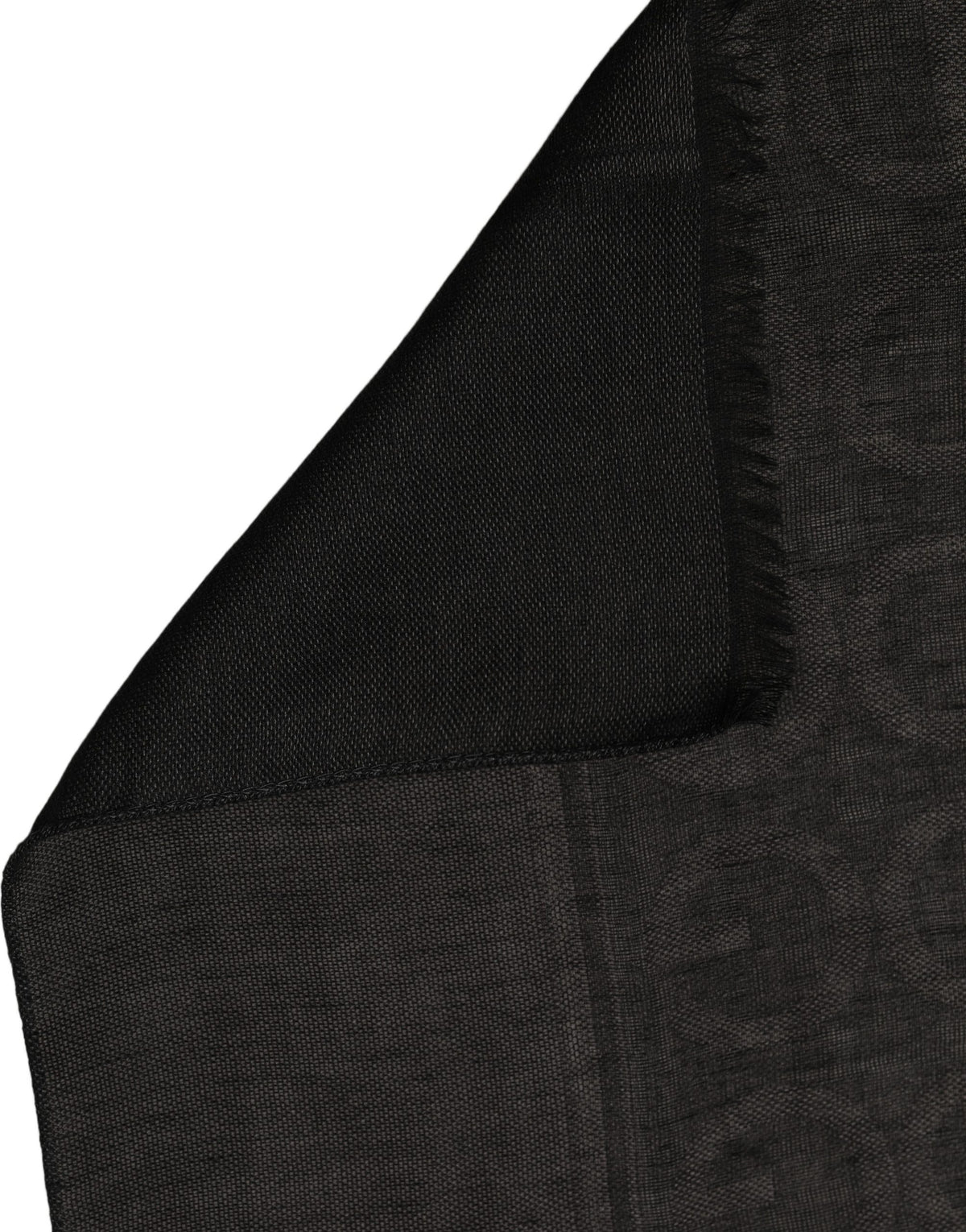Dolce & Gabbana Cotton Lace Linen & Silk Stole Fringes Scarf - Black Patterned Jacquard