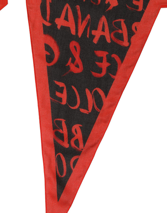 Scarf by Dolce & Gabbana for men in cashmere modal & lace black, red & patterned features a snug silhouette, perfectly showcasing the elegant drape and premium finish of the Cashmere Modal & Lace Stole Scarf.
