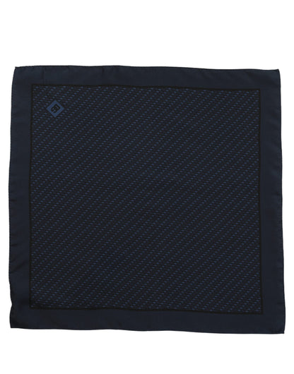 Dolce & Gabbana Dark Blue Silk Pocket Square Foulard Scarf