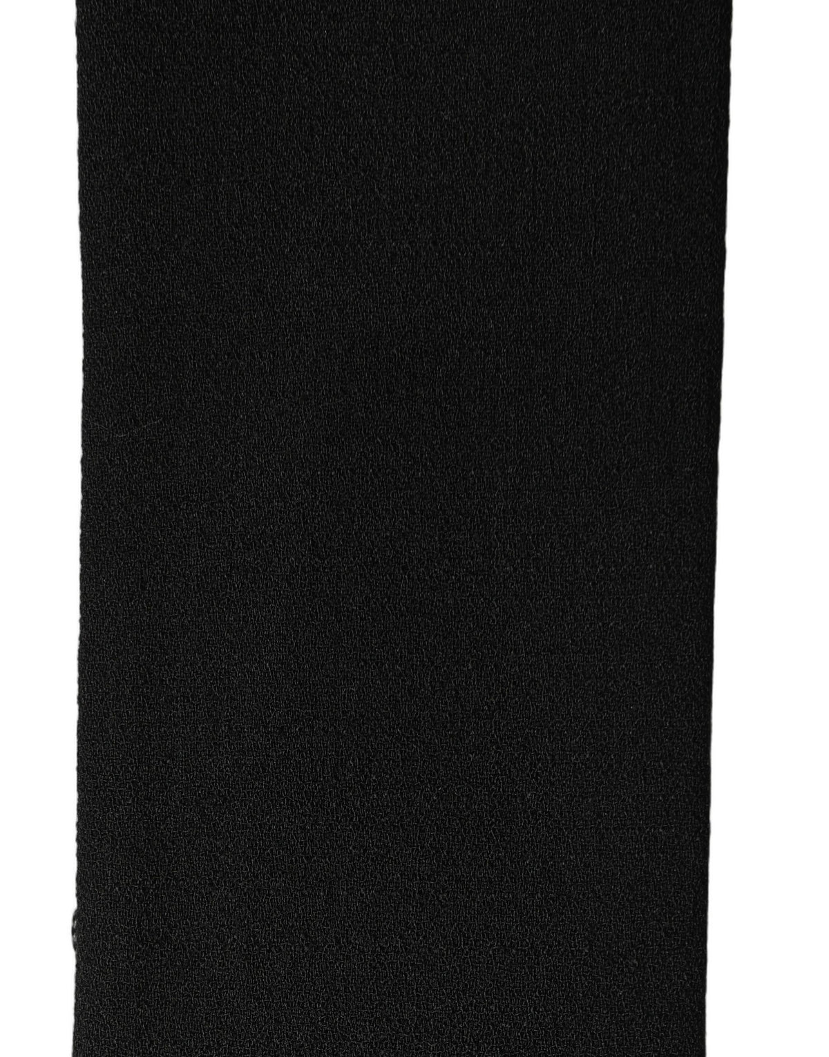 Dolce & Gabbana Men Black Wool Knitted Fringed Foulard Scarf