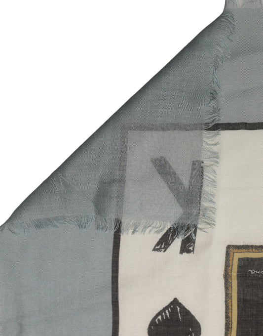 Scarf by Dolce & Gabbana for men in cashmere silk multicolor, floral & print features a timeless silhouette, artfully capturing the essence of the timeless Heart Cashmere Silk Foulard Square Scarf design for a sophisticated look.