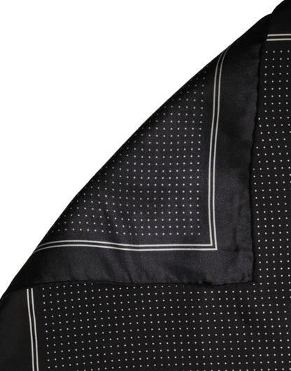 Dolce & Gabbana Black Polka Dot Pocket Square Foulard Scarf