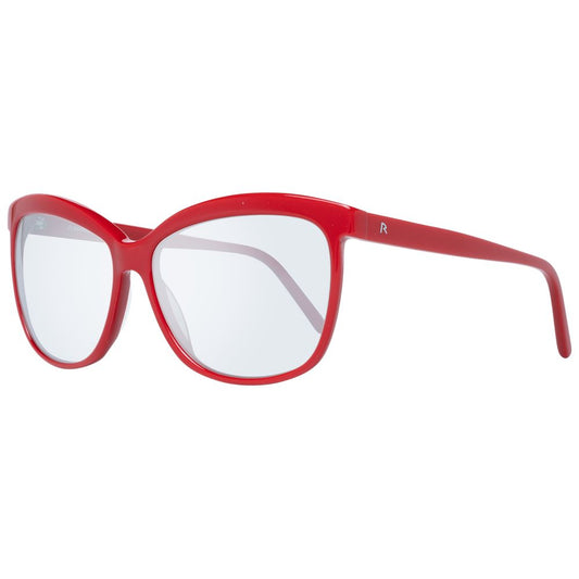 Sunglasses by Rodenstock for women in plastic red features an effortlessly chic butterfly full-rim frame design with red coloured frame detailing and mirrored category-2-medium-tint lens for a effortlessly chic aesthetic.