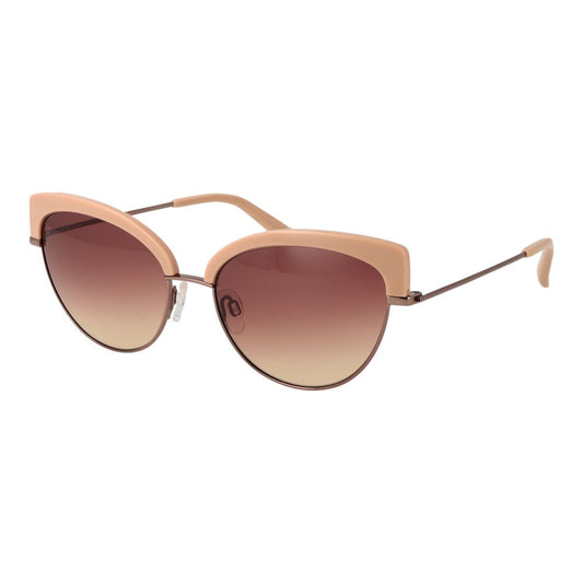 Sunglasses by Rodenstock for women in beige features an timeless full-rim cat-eye frame design with beige coloured frame frames and category-2-medium-tint lens for a timeless finish.