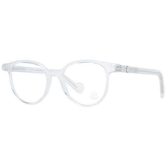 Eyeglasses Frames by Moncler for women in plastic transparent showcases a refined full-frame frame design with a refined transparent coloured frame finish for a refined and sophisticated look.