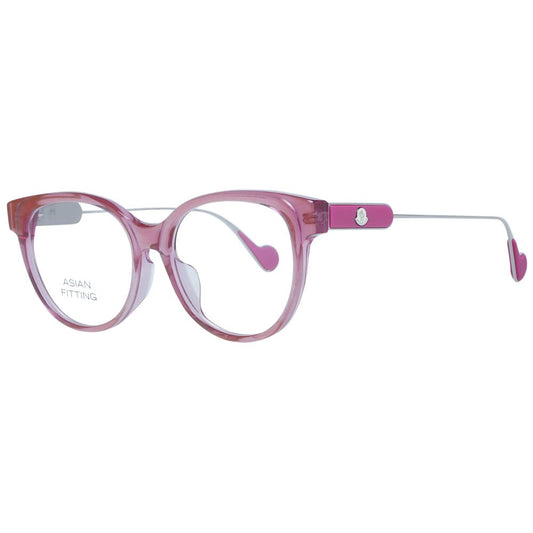 Eyeglasses Frames by Moncler for women in metal & plastic multicolor showcases a refined full-frame frame design with a refined pink coloured frame finish for a refined and sophisticated look.
