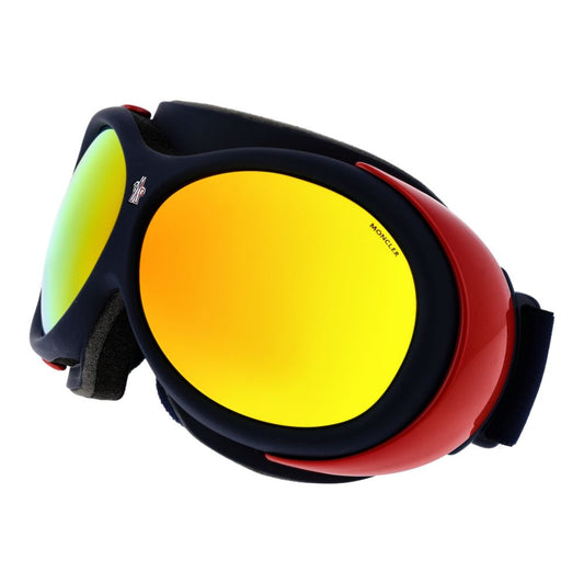 Sunglasses by Moncler for unisex in red features an timeless full-rim sport frame design with red coloured frame frames and mirrored category-3-dark-tint lens for a timeless finish.