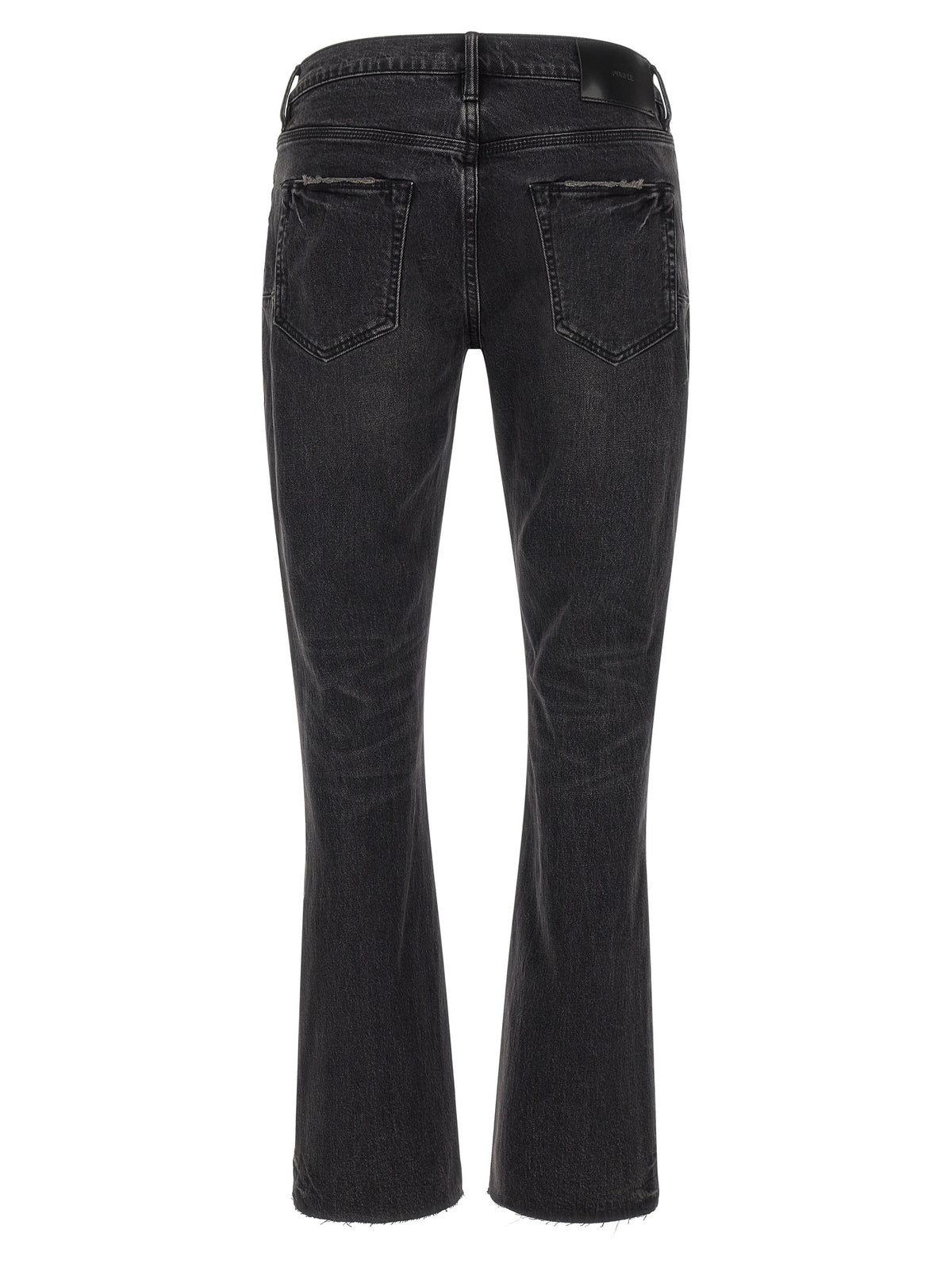 Jeans by PURPLE for men in stretch denim cotton black, purple & signature features an sophisticated low rise and flared & slim with a precise long, creating a sophisticated and sophisticated silhouette.