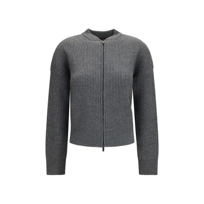 Max Mara Gray Wool Oves Aries Cardigan