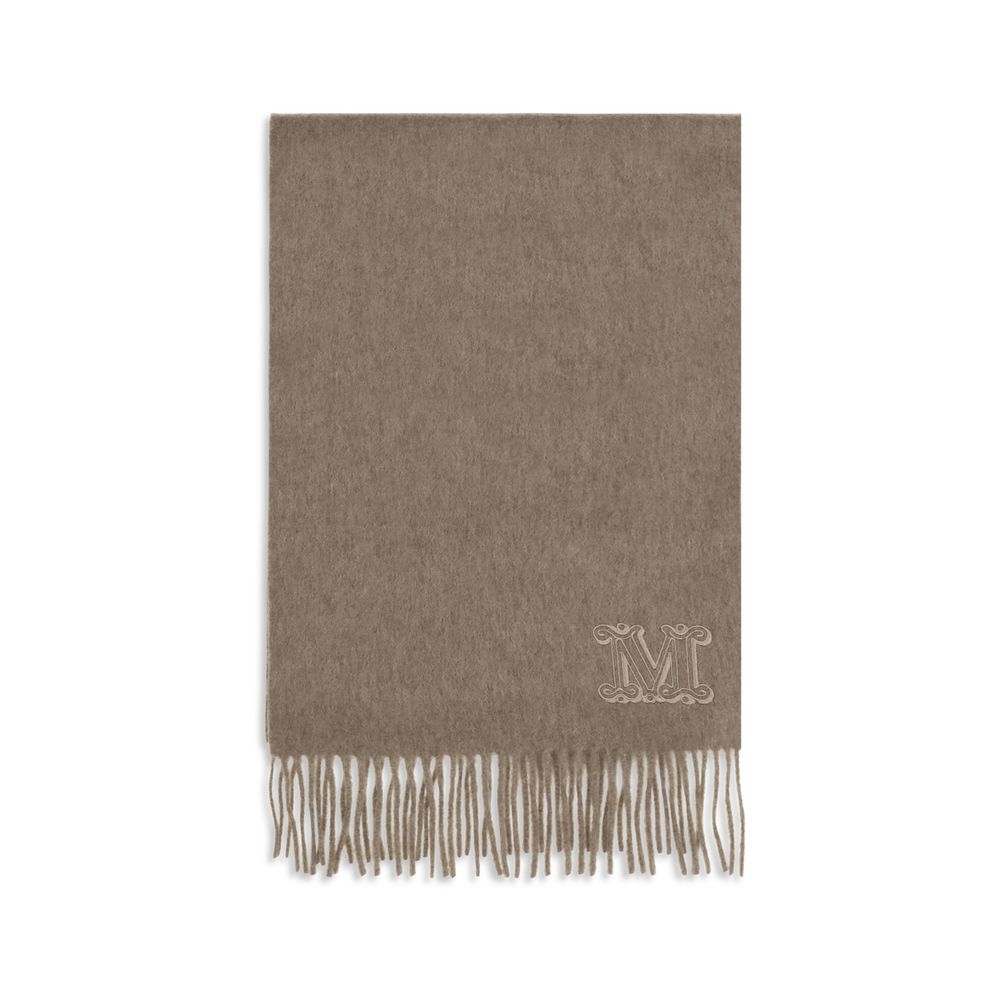 Max Mara Cashmere Shawl Fringes Scarf - Beige