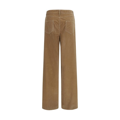 Max Mara Brown Cotton Casual Pants