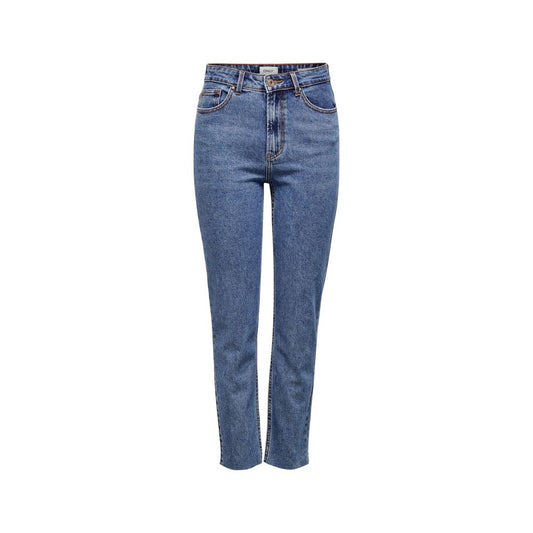 Jeans by Only for women in stretch denim cotton blue features a refined silhouette with a refined regular-fit & mom, defined by a high rise and a refined long for a refined finish.
