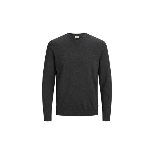 Sweatshirt by Jack Jones for men in cotton gray features an magnificent silhouette, showcasing a sophisticated v-neck neckline and detail for a truly magnificent finish.