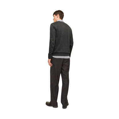 Jack Jones Gray Cotton Sweatshirt