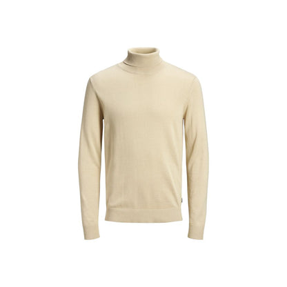 Jack Jones Beige Cotton Turtleneck