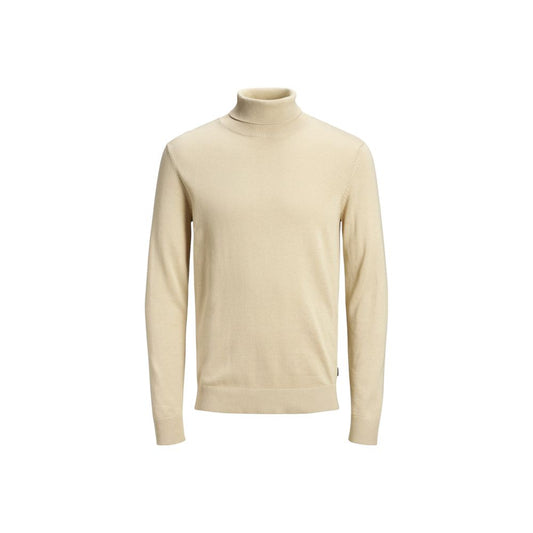 This Sweater by Jack Jones for men in cotton & viscose beige presents a understated silhouette, featuring a sophisticated turtle neckline and for a understated finish.