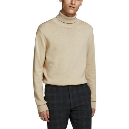 Jack Jones Beige Cotton Turtleneck