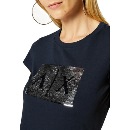 Armani Exchange Blue Cotton T-Shirt