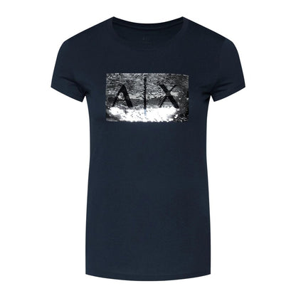 Armani Exchange Blue Cotton T-Shirt