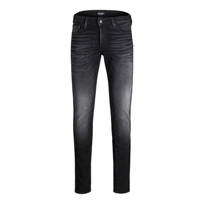 Jack Jones Black Cotton Skinny Jeans