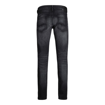 Jack Jones Black Cotton Skinny Jeans