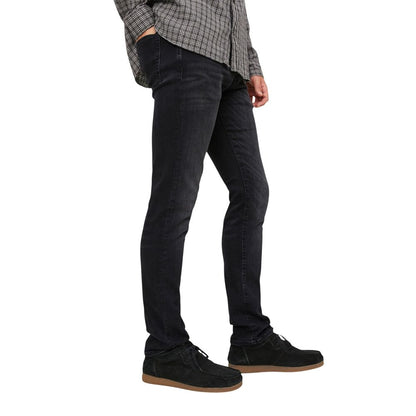 Jack Jones Black Cotton Skinny Jeans