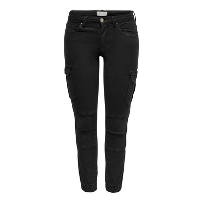 Only Black Cotton Cargo Pants