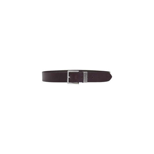 Belt by Armani Exchange for men in leather brown features a artisanal-chic design, artfully capturing the essence of the Leather Belt with a artisanal-chic finish.