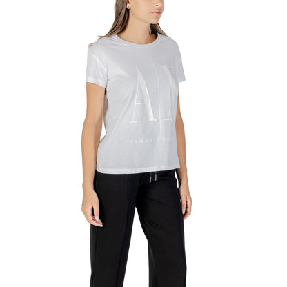 Armani Exchange White Cotton T-Shirt