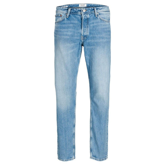 Jeans by Jack Jones for men in denim cotton blue features an sartorial relaxed-fit & regular-fit and long with a cut for a sartorial finish.