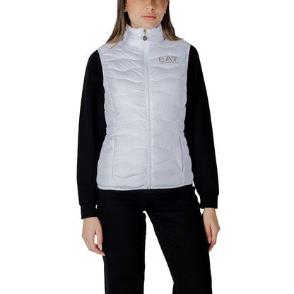 EA7 Emporio Armani White Polyester Sleeveless Jacket