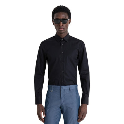 Antony Morato Black Cotton Dress Shirt