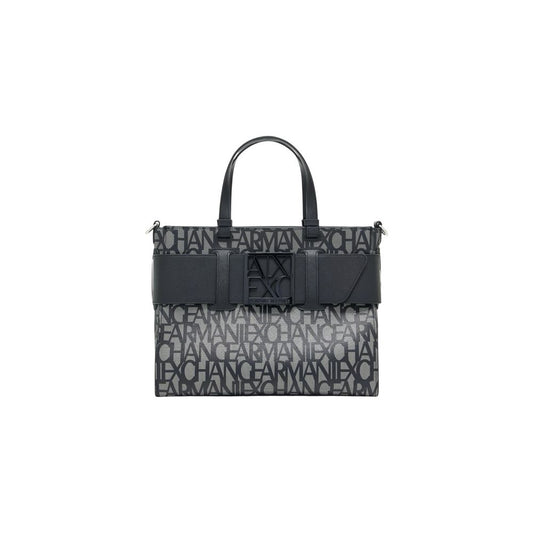 This Medium Handbag by Armani Exchange for women in polyurethane polyester & cotton and black presents a sculptural silhouette featuring a secure , ample , and versatile shoulder-strap, adjustable-strap, detachable-strap & handle for a sculptural finish.