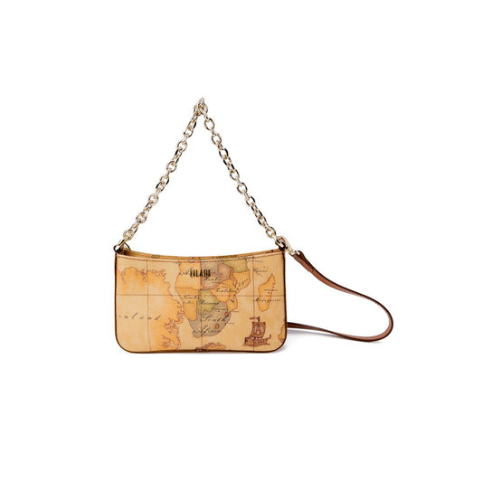 Small Handbag by Alviero Martini Prima Classe for women in cotton leather polyurethane & pvc beige & print features a refined silhouette, showcasing a secure zipper, organized , and versatile shoulder-strap for a refined finish.