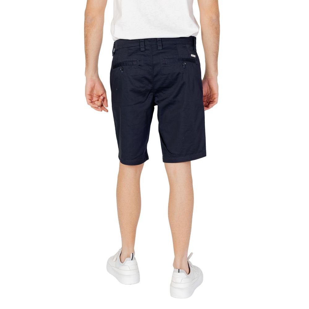 Armani Exchange City Men's Regular Fit Stretch Polyester Cotton Bermuda Shorts - Blue