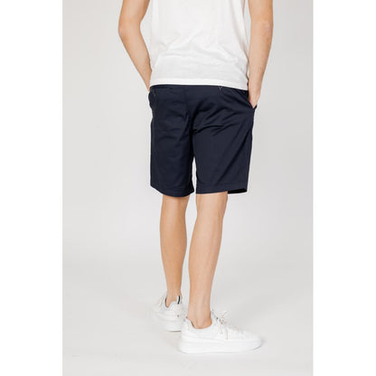 Armani Exchange City Men's Regular Fit Stretch Polyester Cotton Bermuda Shorts - Blue