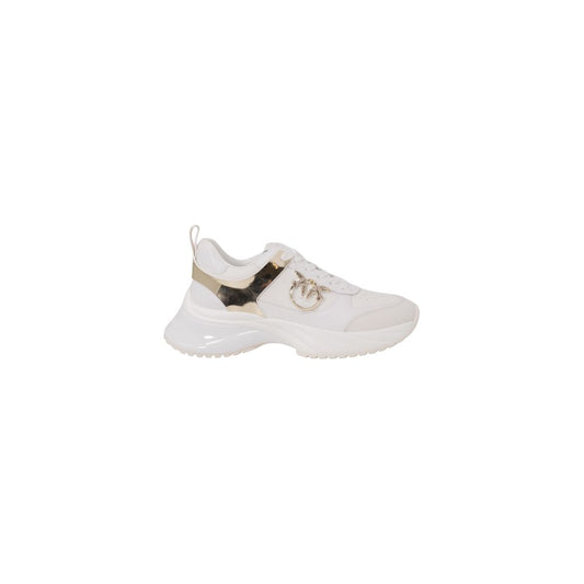 Sneakers by PINKO for women in leather & metal white presents a on trend silhouette from the Women's Casual Leather & Metal Sneakers collection, showcasing a on trend casual style for an elevated aesthetic.